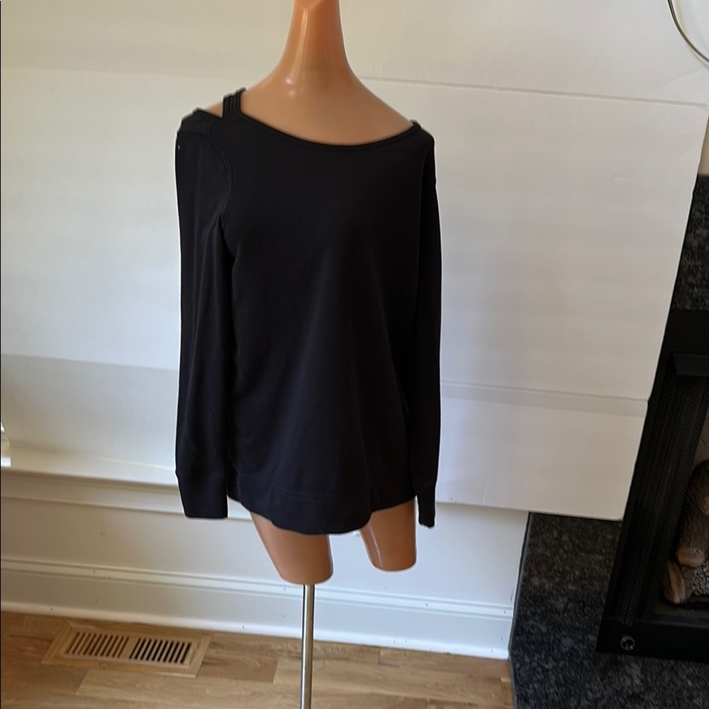 Old Navy Black Cut Out Blouse